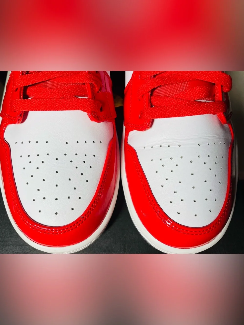 Jordan 1 Mid Barcelona Sweater Red Patent DC7294-600 11.5M